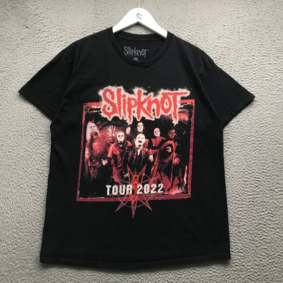 Slipknot Tour 2022 Merch T-Shirt Mens Large Short Sleeve Crew Neck Graphic Black - Picture 1 of 5